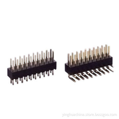 Pin header, 2.54mm pitch dual row straight, right angle, SMT 4.3mm connector 2243